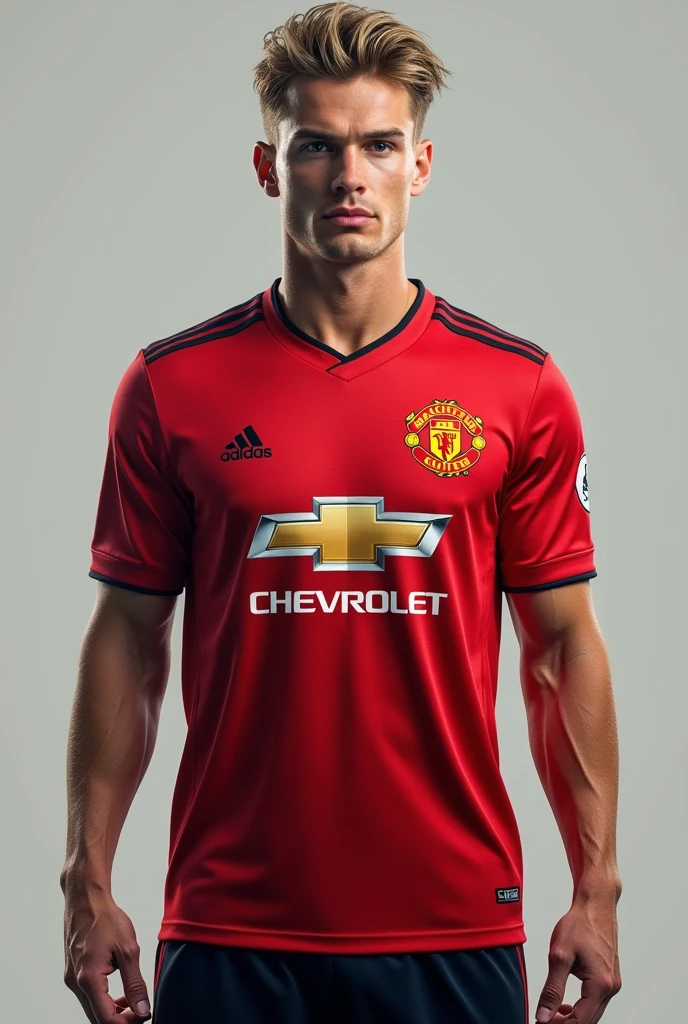 Man united 2008 red shirt with new contrast 