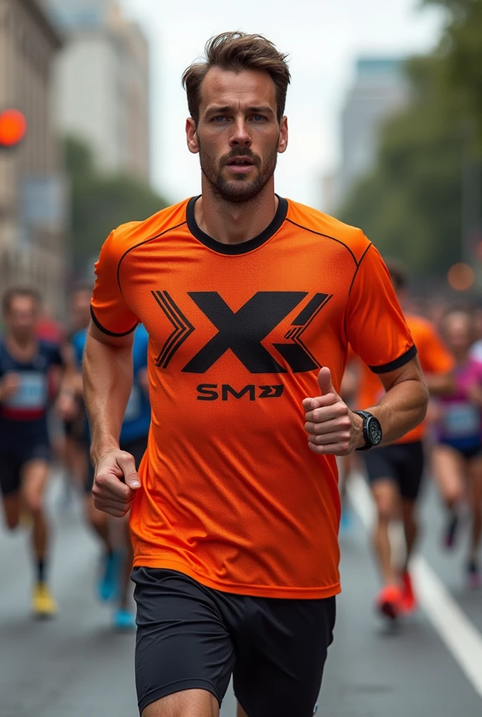 create a street running shirt template, creative and simple
.
the colors must match the institution's logo.
blue colors, green and white.