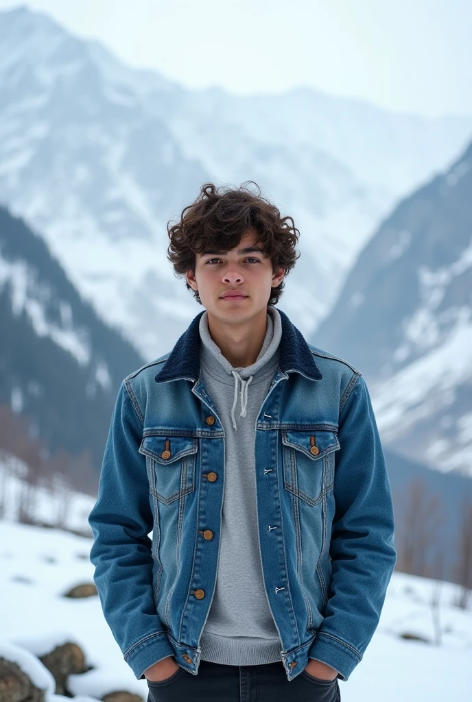 Young Boy with in mountain seeing stars