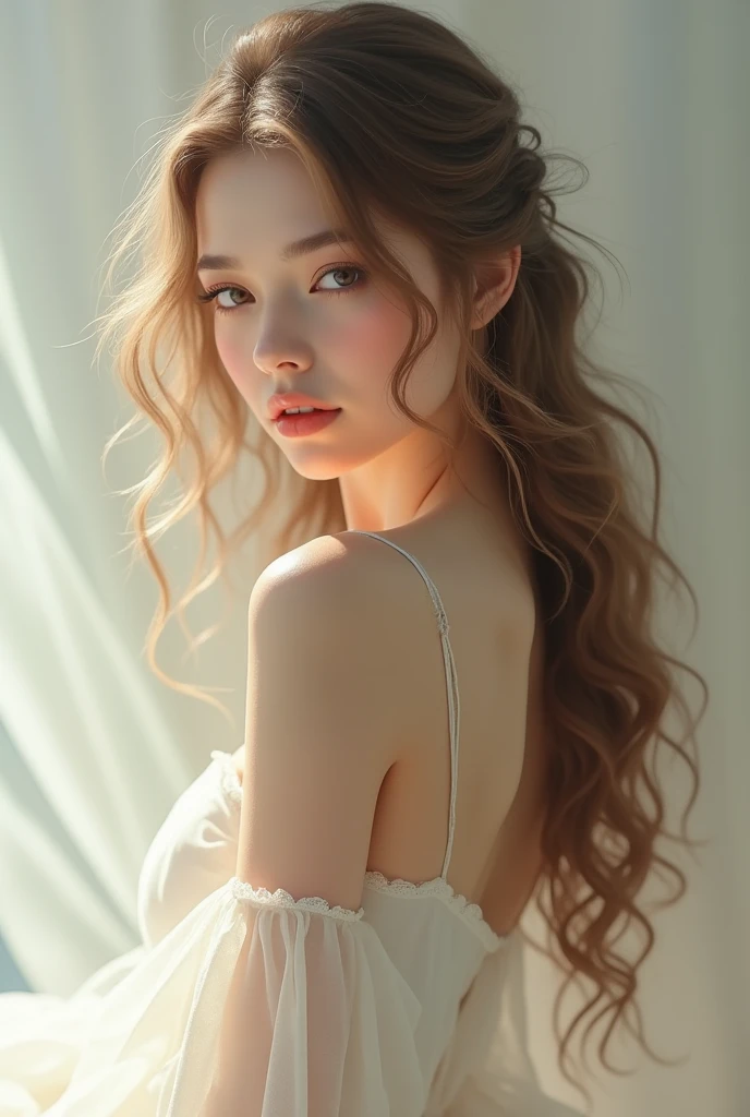 Beautiful girl without anything with gcup