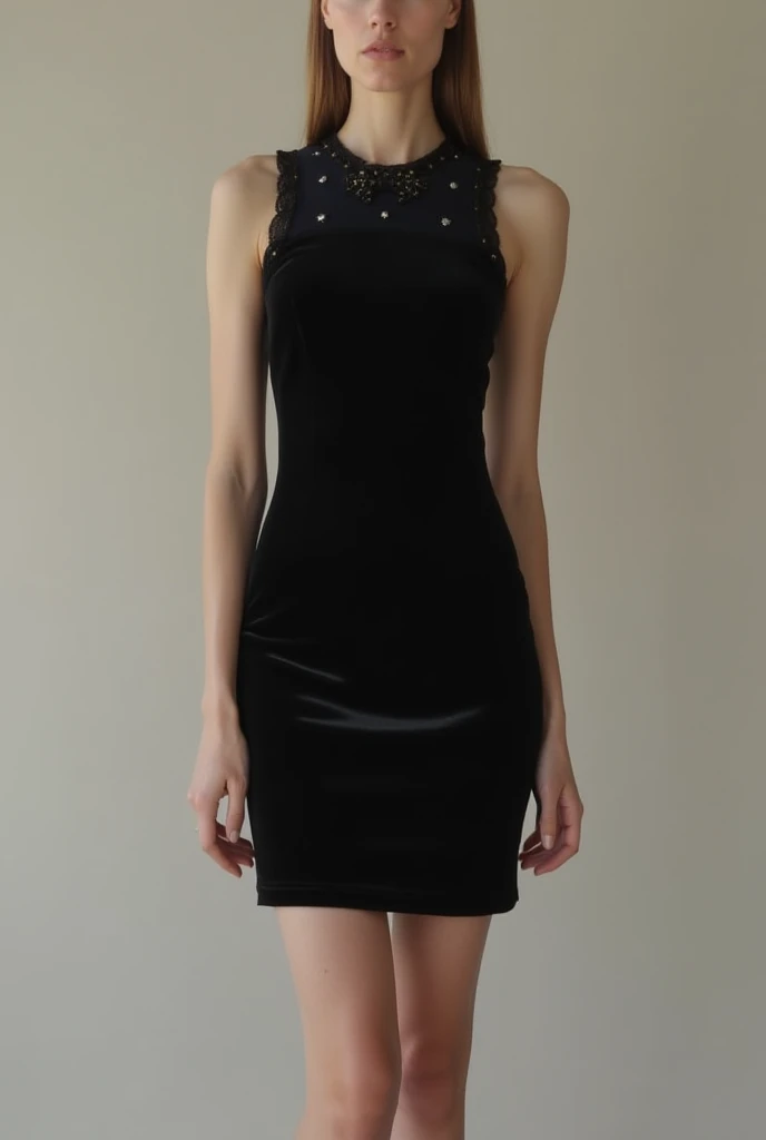 I want you to paint me a short black dress