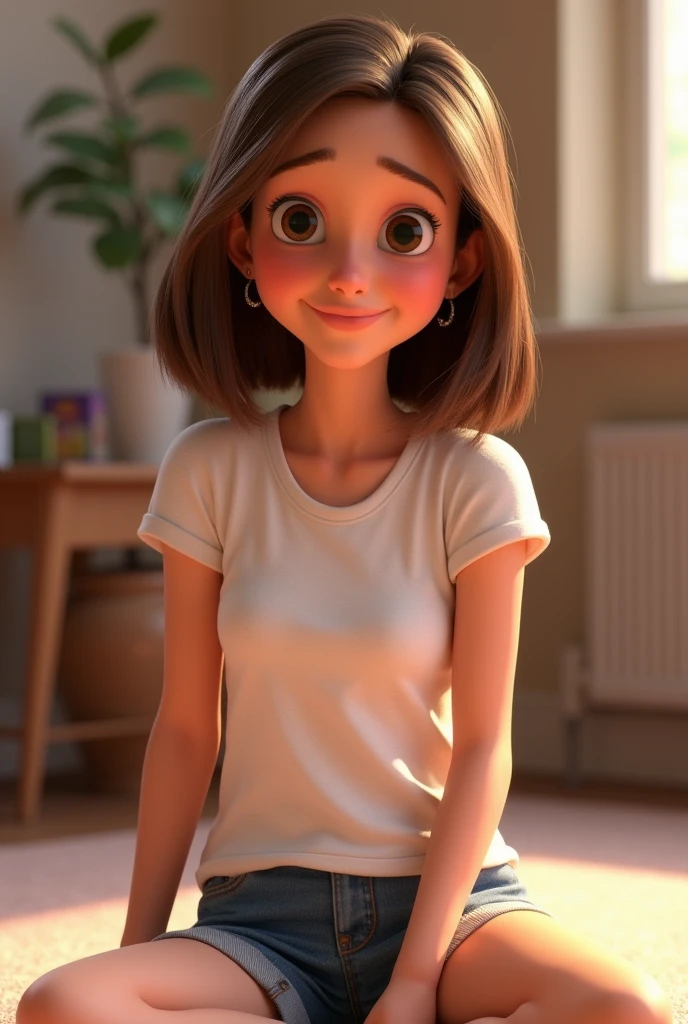 Riley Anderson from inside out 2 posing for the camera 

