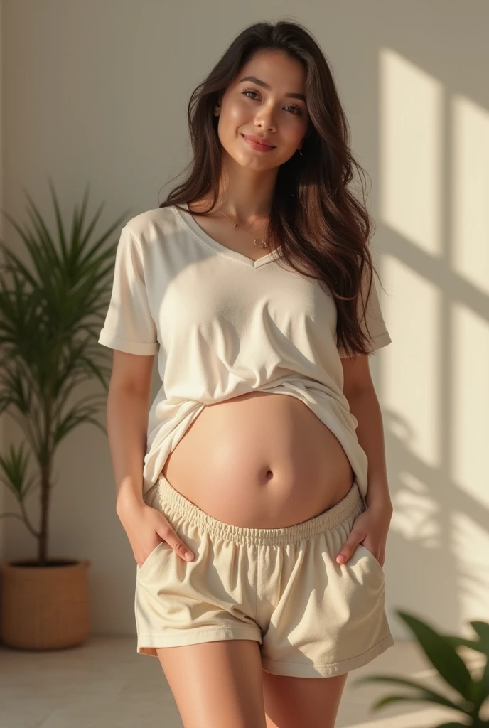 A girl in pregnancy