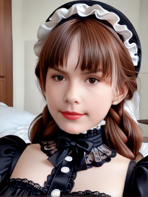 breasts,  majestic, high quality, best quality, ((tongue out)), tattoo, cat girl, maid