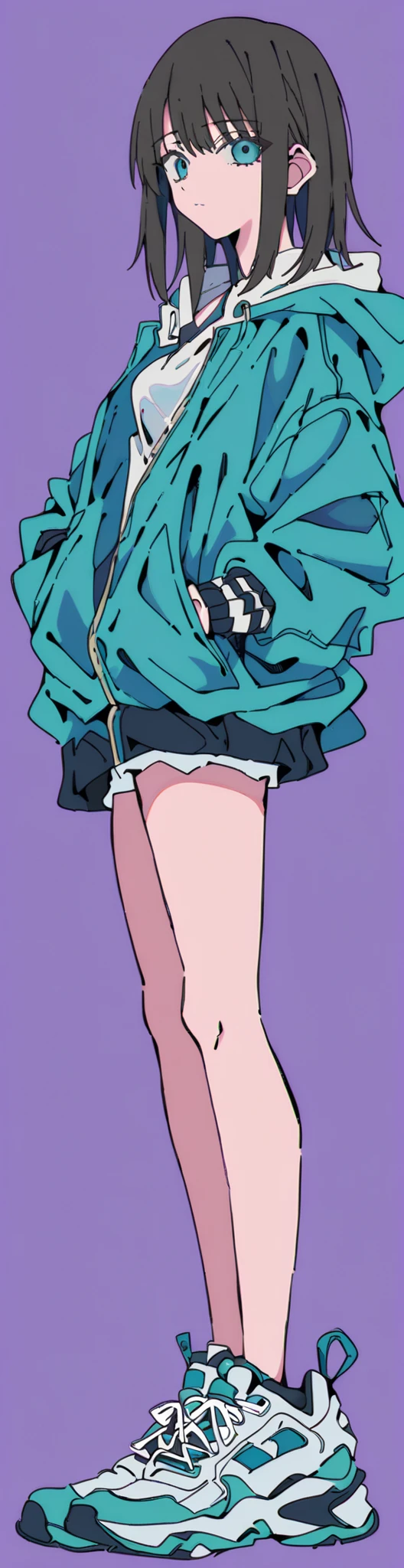 (white background:1.0), (best quality:1.0), (masterpiece:1.0), (super fine illustration:1.0), (beautiful artwork:1.0), (anime screencap:1.0), (official art:1.0), (full body:1.0), (solo:1.0), (ESGA:1.0), (a 12yo cute girl:1.0), (yellow hat:1.0), (red backpack:1.0), (long skirt:1.0), (green tartan skirt:1.0), (pleated skirt:1.0), (aqua blue polo shirt:1.0), (long sleeve polo shirt:1.0), (sneakers:1.0), (white socks:1.0), (ideal ratio body proportions:1.0), (lanky:1.0), (tall:1.0), (slender:1.0), (small breasts:1.0), (smaller face:1.0), (tareme:1.0), (detailed beautiful eyes:1.0), (detailed beautiful face:1.0), (glowing black eyes:1.0), (short hair:1.0), (swept bangs:1.0), (twin braids:1.0), (black hair:1.0), (standing:1.0), (looking at viewer:1.0)