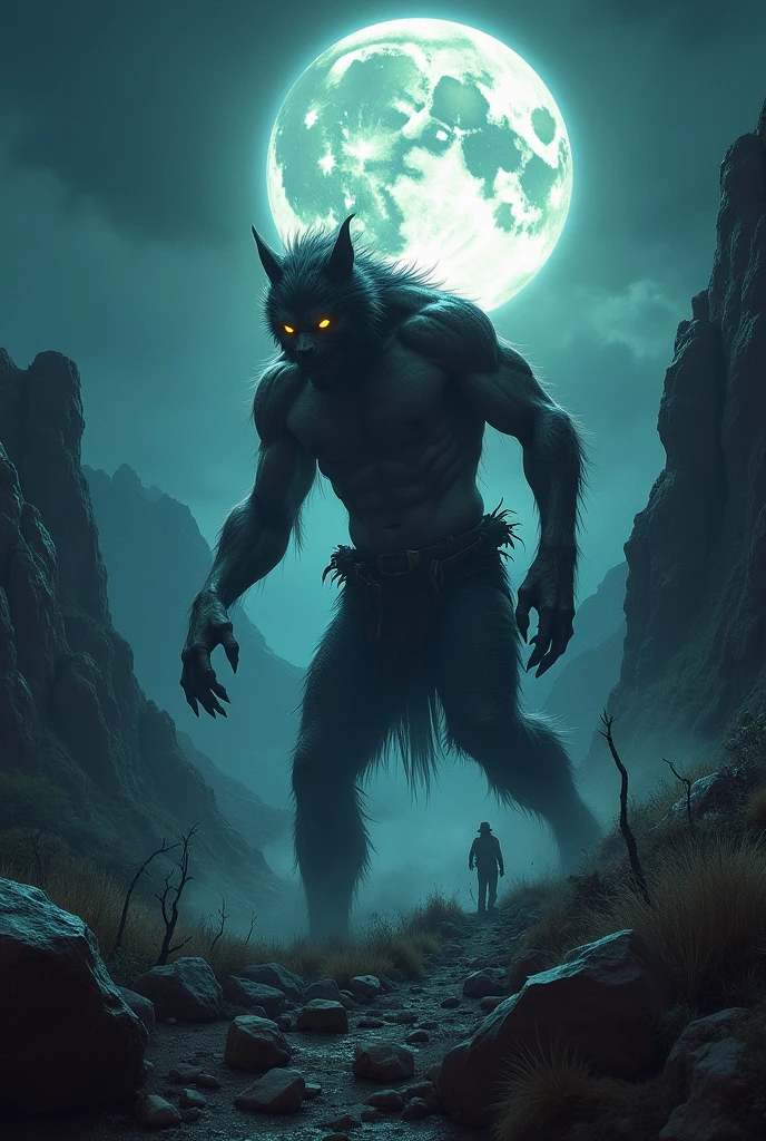 Zombie Grabs Catman**
- Scene: A moonlit clearing in the jungle.
- Character: The zombie's bony hand grabs Catman's shoulder, pulling him back.
- Action: Catman struggling against the zombie's grip, his claws digging into the ground.