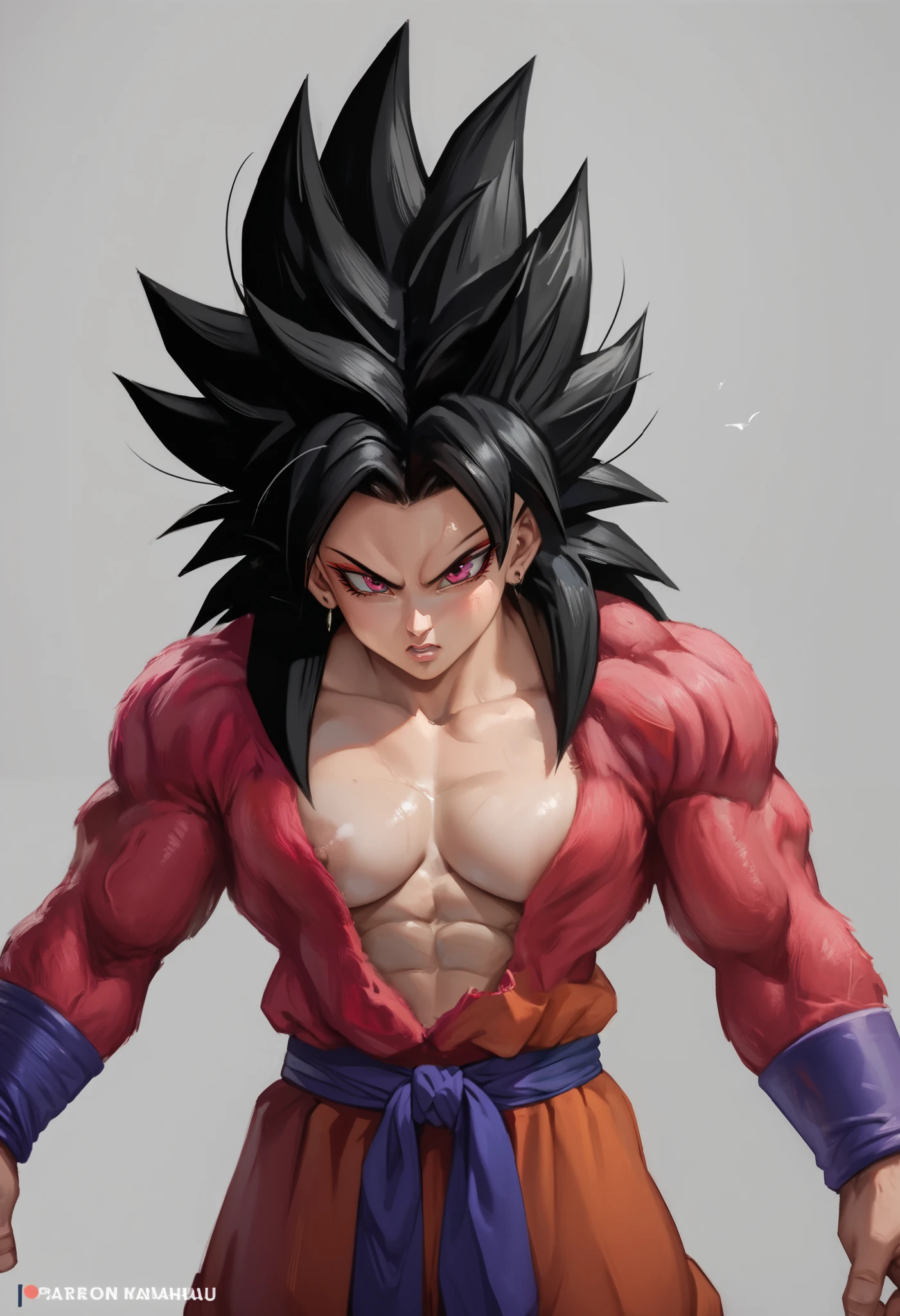 Goku unleashing a kamehamera magic