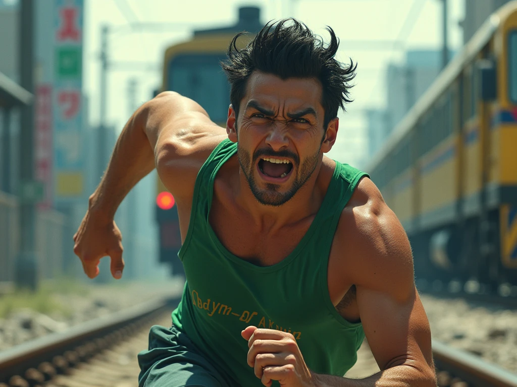 Create a  attractive and energetice profile photo  type name thletics01 use neeraj chopra photo