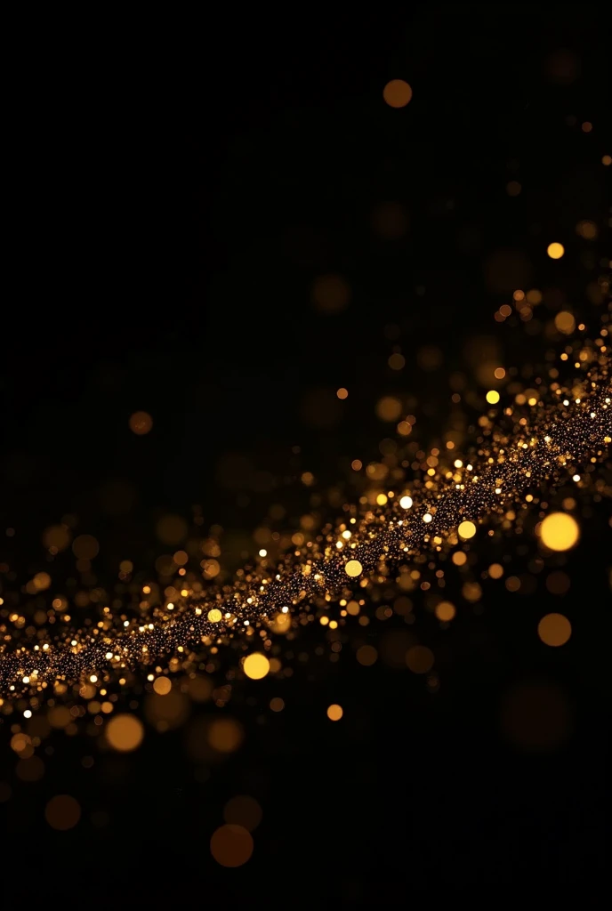 A black background with a golden glitter