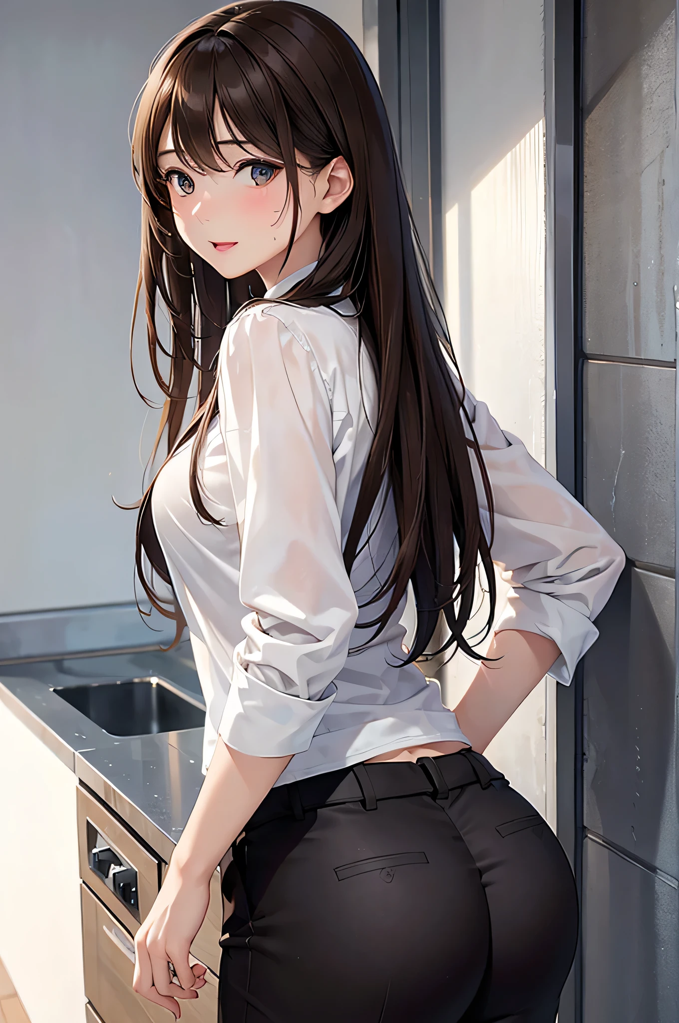 Best Quality, Detailed, 8K, 4K, Detailed beautiful girl, top-quality, hight resolution, Underwear, a beauty girl、Smooth skin, are visible, NSFW, School、Wearing panties、s ass、Wearing a bra