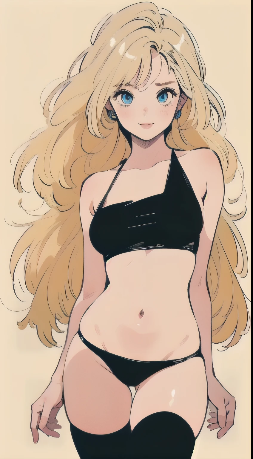 hyperskinny,long hair,bikini,Ash blonde hair
