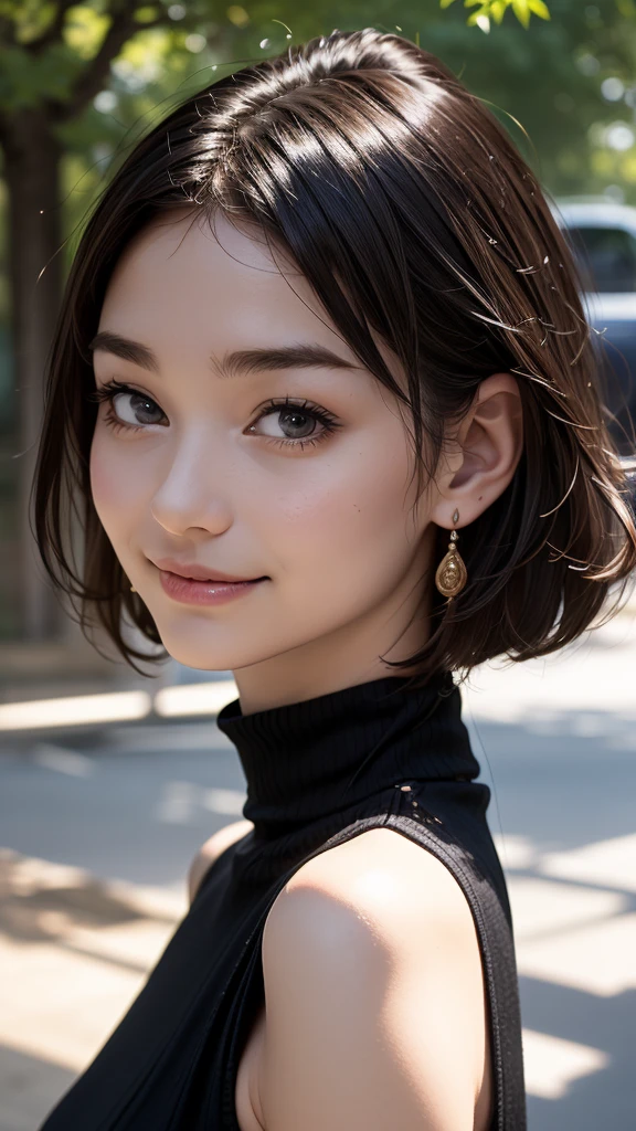 one girl, (12years old:1.4),(Very Young Face), (japan Person famous idol), face, cute face,(Colossal tits, Turtleneck knitwear, Shoulder bag), (top-quality,​masterpiece:1.3,Super A high resolution,),(ultra-detailliert,Caustics),(Photorealsitic:1.4,RAW shooting,)Ultra-realistic capture, A highly detailed,high-definition16Kfor human skin, Skin texture is natural, The skin looks healthy with an even tone, Use natural light and color,One Woman,japanes,,kawaii,A dark-haired,Middle hair,(depth of fields, chromatic abberation,,Wide range of lighting,Natural Shading,),(Hair swaying in the wind:1.2),Streets of Tokyo,(Enhances the beauty of skin texture:1.1),((Extremely precise and accurate anatomy:1.0)),Kind eyes,Graceful pose,(Beauty of form:1.4) Golden ratio, big eye,(nature's providence:1.4),