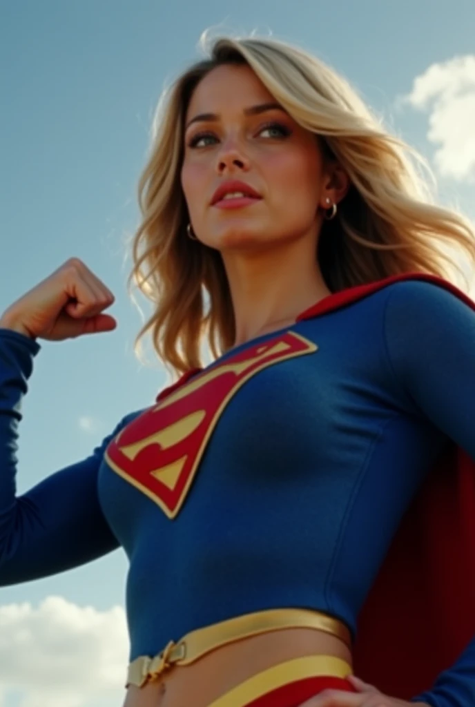 broad view; (((very beautiful old Supergirl (((1980s costume))) Julie Hagerty))) Super woman Julie Hagerty; confident, powerful, indestructible, attractive; big and firm chest; strong breasts; arms crossed, levanta facilmente um big Sofa sobre sua cabeça; arms of a strong woman. HD. Photograph, ((realism)), extremely high quality RAW photograph, ultra detailed photograph, sharp focus, high resolution, (detailed skin:1,3),high quality, film grain, Fujifilm XT3,Highly Detailed, movie, (Cinematic Photo:1.3) of (Realistic:1.3)