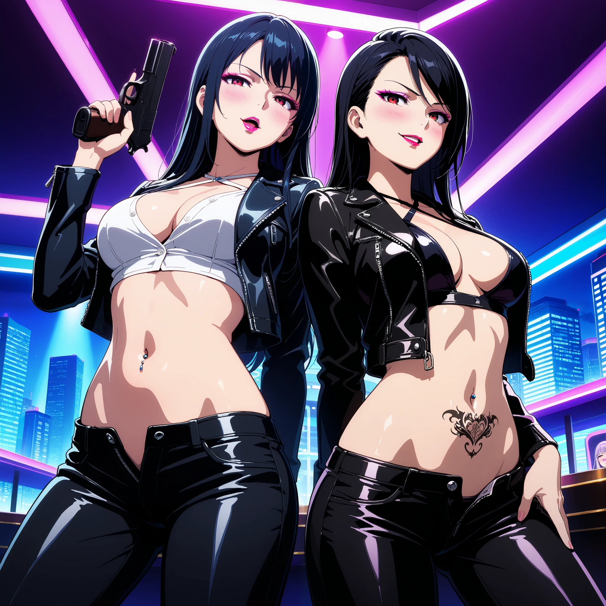 there are three different pictures of a woman in a bikini, black anime manga girl, colored manga panel, cyborg merchant girl, oppai cyberpunk, anya from spy x family, cyberpunk angry gorgeous goddess, color manga panel, marvelous expression, nerdy black girl super hero, afrofuturism anime, as a character in tekken, cyborg merchant woman, digitally colored, anime girl named lucy