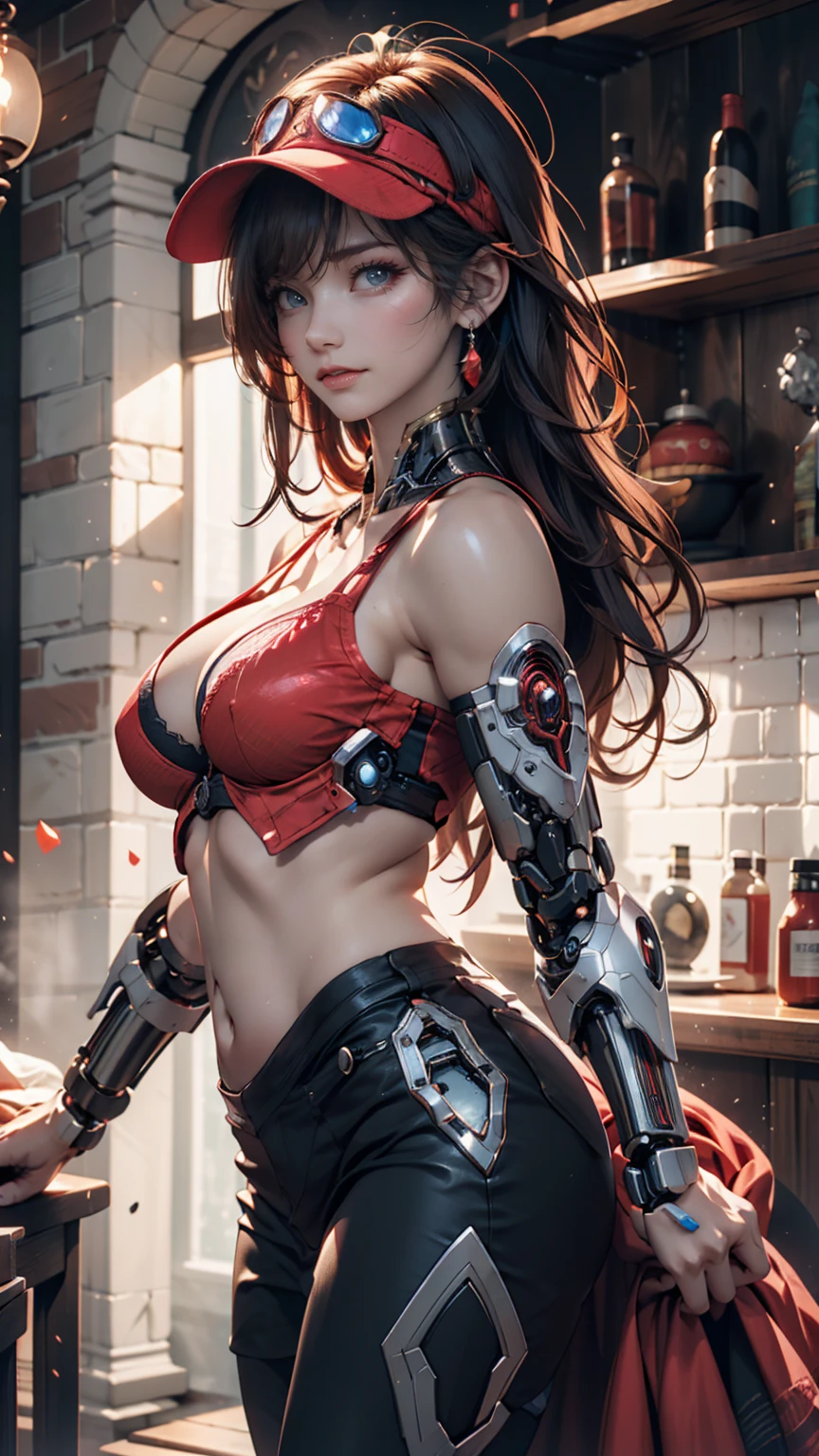 masterpiece, Highest quality, Super detailed, figure, One girl, Very detailed Evangelion costume, (Big Robot Background), Detailed skin texture, Beautifully detailed face, Intricate details, Super detailed、Sexy proportions、Long eyelashes、eye shadow、lipstick、Sexy、erotic、Narrow waist