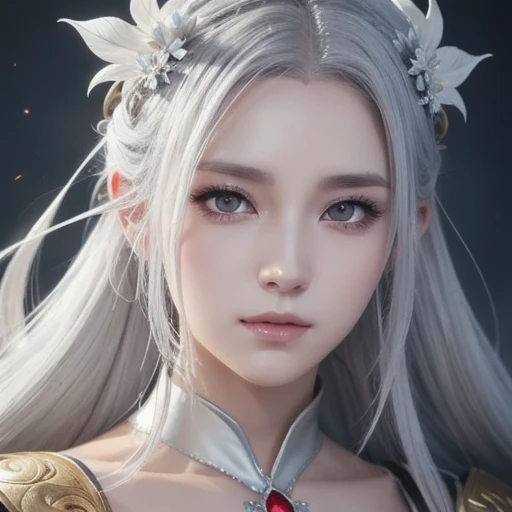 top-quality、masterpiece、超A high resolution、(Photorealsitic:1.4)、Raw photo、Battle Cyborg Angel、large wings made of metal、White porcelain body、Acrylic Clear Cover、white hair、glowy skin、1 Cyborg Girl、((super realistic details))、portlate、globalillumination、Shadow、octan render、8K、ultrasharp、character edge light,Colossal 、Raw skin is exposed in cleavage、Details of complex ornaments、Zeta Gundam details、Hydraulic cylinder、Small LED lamp、highly intricate detail、Realistic light、a purple eye、radiant eyes、Facing the camera、neon details、cowboy shot、Futuristic headgear、About Cyberpunk、、perfect face, face cold, random expressions,random action, ancient japanese architecture,pond, starry sky,skyline
