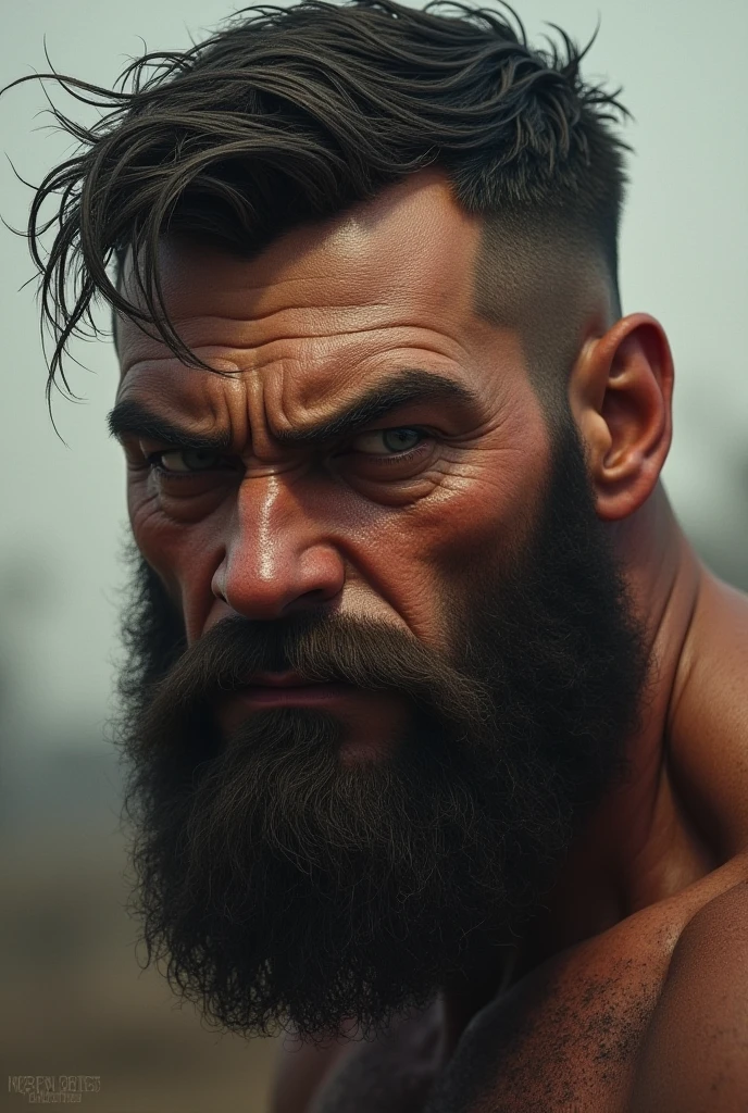 ボディービルダー,bulk, best quality, anger vein, salvia, facial hair, textured skin.