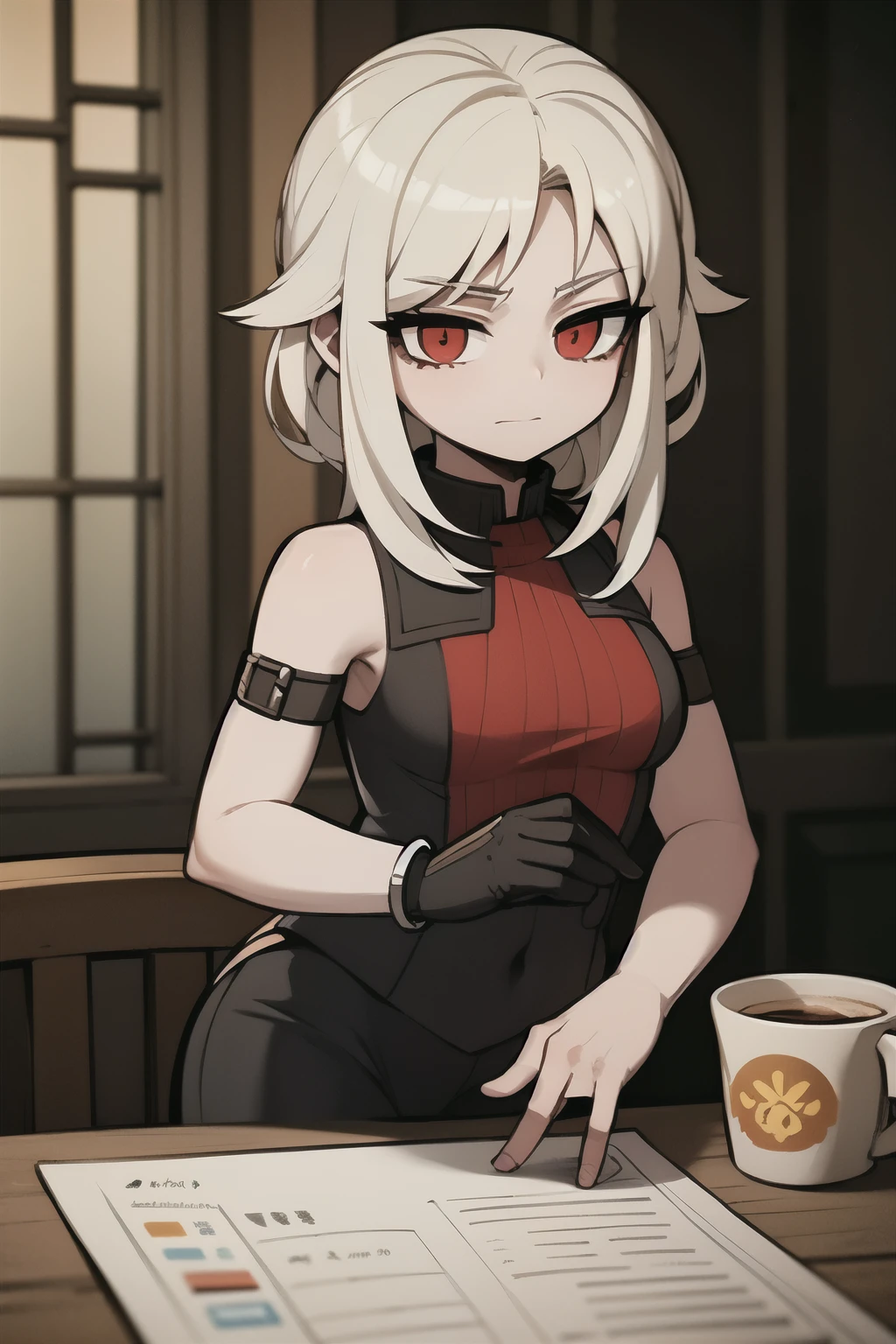 Make a character with the following description: EREBUS appearance: it's elegant, tends to have black hair, and your body mass is not very large, always dress well, following the fashion code wherever you go. devil girl