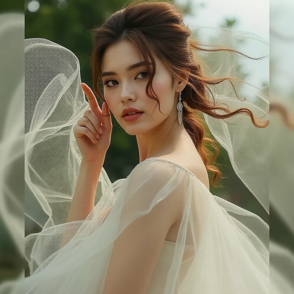 (highest quality,4k,8K,High resolution,masterpiece:1.2),Super detailed,(realistic,realistic,realistic:1.37),sports late,woman,flowing long hair,Off-white iris,empty gaze,plump pink lips,White flowers bloom at the tips of my hair,graceful,medium shot,black dress.delicate long legs