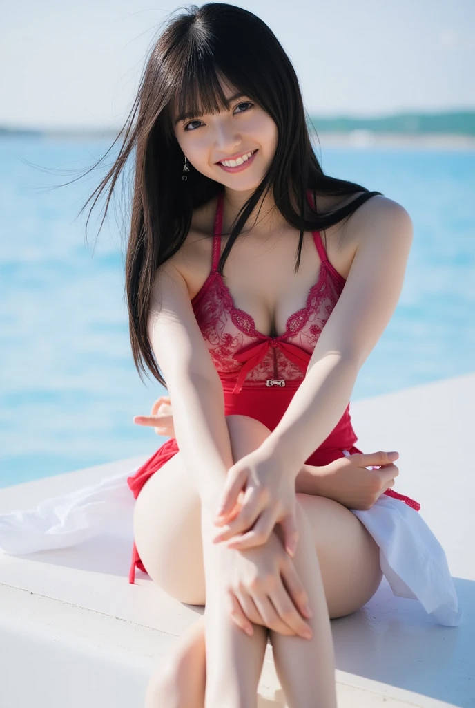 Top Quality, Ultra High Definition, (Photorealistic: 1.4), 1 Girl, Bikini, (ulzzang-6500:1.0), (Style-Keta: 0.8), Portrait of a cute petite teen at 15 years old, beautiful Japan girl at 15 years old, teen, snowy mountain, nice body, full body, barefoot, POV, (Falling snow: 1.331), (Beautiful detailed night sky: 1.331), (scattered luminescence: 1.331), elaborate CG 8K wallpaper, low camera position, (from the viewer's perspective: 1.331), snowman, hands raised, smile