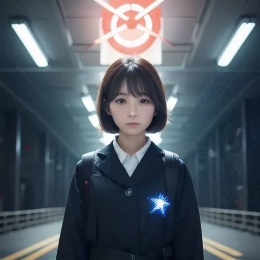 Akane Kurokawa(1zGame), 1 girl, Alone, Look at the Viewer ,8k,   beautiful lighting arranged in an orderly manner ,symbol-shaped_student, Sparkling_eye, star-shaped_student, star_(symbol),