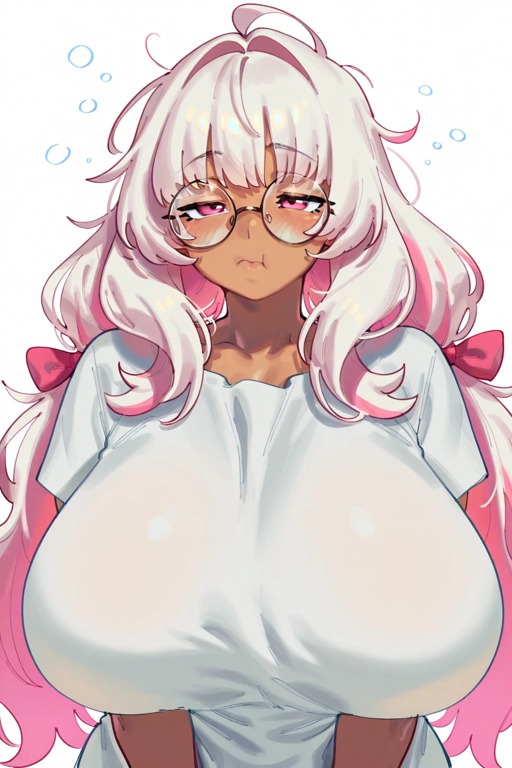 cute,((pink slime girl)),**li,,,huge breasts,,dripping,see through,