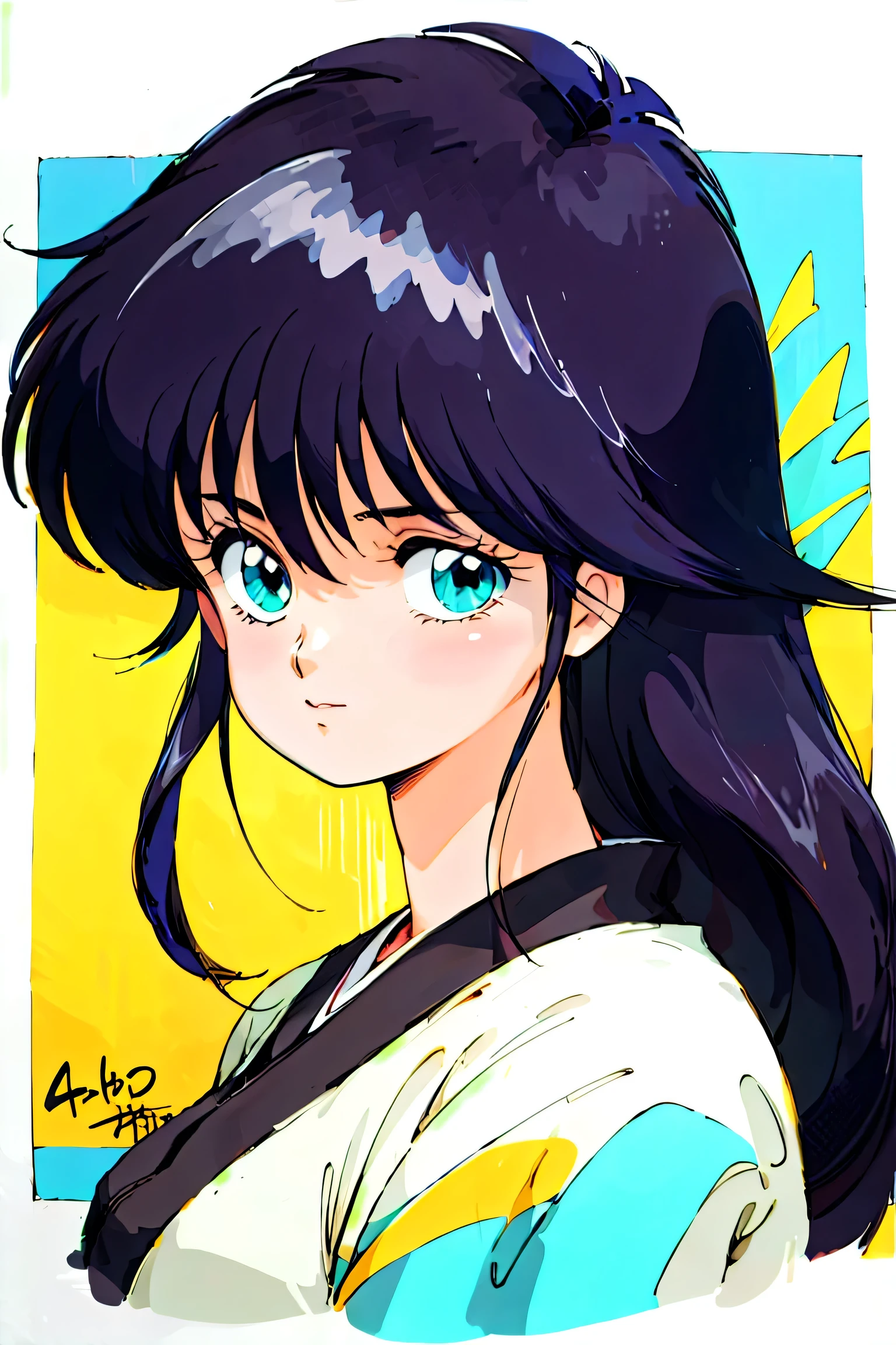 anime girl with long hair with dark hair , Anime style 4K, Beautiful Anime Portrait , Animation cute style, anime art wallpaper 4k, anime art wallpaper 4k , High quality animation style, animation style portrait , Guvez, artwork in the style of Guvez, Detailed digital anime art , anime art wallpaper 8k , Cute anime girl portrait,Big breasts,Japanese anime character Aikawa Yuan