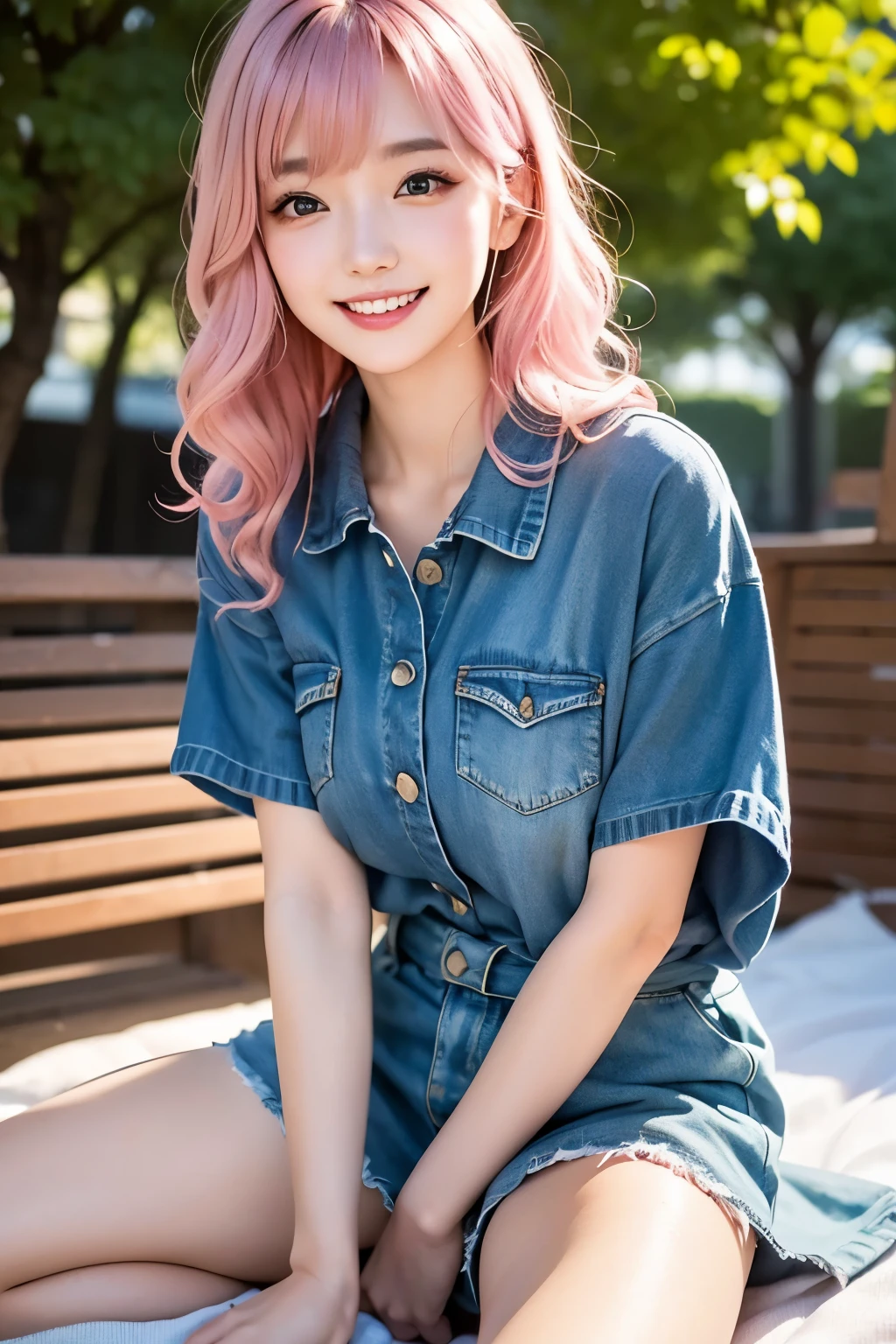 (stick out butt:1.3),(Pink Hair :1.3),((Highest quality, 8K, masterpiece :1.3)), Sharp focus :1.2, Beautiful woman with perfect figure :1.4, Slim Abs :1.2, ((Layered Haircut, Big Breasts :1.2)), (Wet white button-up long shirt :1.1), (rain, street:1.2), Wet body :1.5, Highly detailed face and skin texture, Fine grain, double eyelid