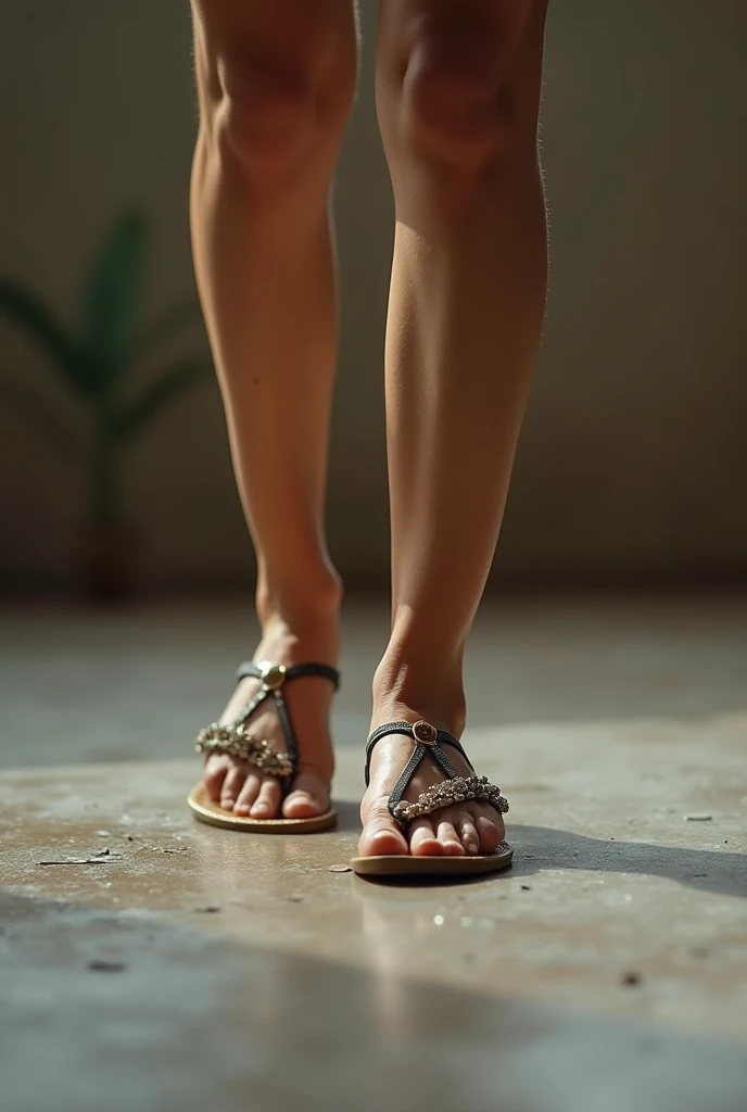 Women black anklet