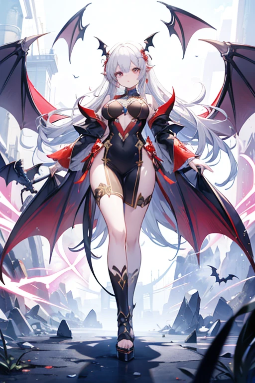 Devil, crown, Wings, anime, Design, Woman