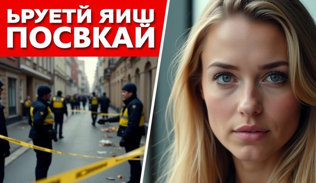 Old russian milf, platinum blonde hair in ponytail ,with very light blue eyes, pale, smeared heavy makeup. Wearing black moto jacket, cropped rock t-shirt, black leather jeans and white tennis sneakers. Sad face, crying