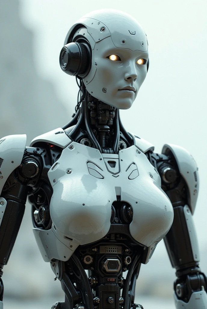 (chinese:1.5), complex 3d render ultra detailed of a beautiful porcelain profile humanoid, detailed woman android face, cyborg, large breast woman, robotic parts, 150 mm, beautiful studio soft light, rim light, vibrant details, luxurious cyberpunk, lace, hyperrealistic, anatomical, facial muscles, cable electric wires, microchip, elegant, beautiful background, octane render, H. R. Giger style, 8k, best quality, masterpiece, illustration, an extremely delicate and beautiful, extremely detailed ,CG ,unity ,wallpaper, (realistic, photo-realistic:1.37),Amazing, finely detail, masterpiece,best quality,official art, extremely detailed CG unity 8k wallpaper, absurdres, incredibly absurdres, robot, silver halmet, full body, sitting.