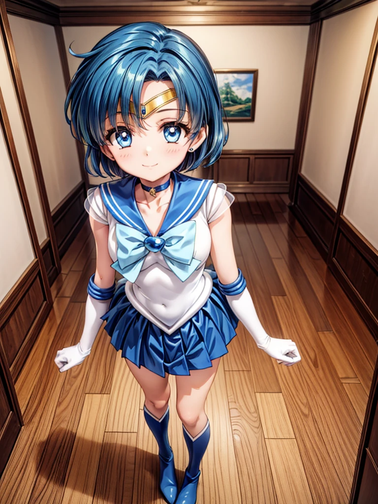 (((nsfw)))、Showing genitals、(((((Small breastasterpiece, Highest quality, High resolution, Mel 1, tiara, Sailor Warrior Uniforms, Blue Skirt, Blue sailor collar, tiara, bow, Knee Boots, choker, White gloves, blue choker, elbow gloves, jewelry, Earrings, Pleated skirt, sit, Throne, Crossing your legs, indoor, city, Fancy interior,smile, Close-up portrait, Upper Body