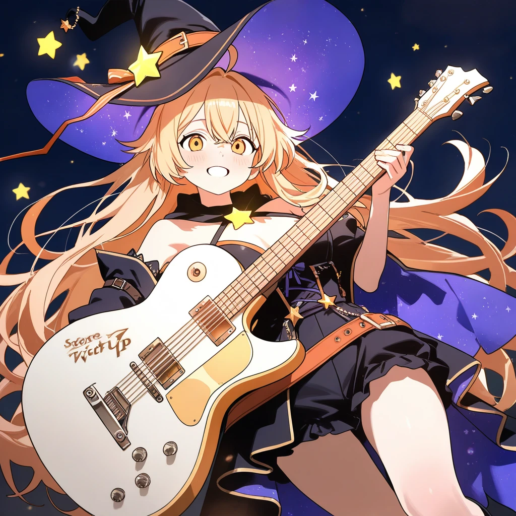 1girl\(witch flying on a guitar\(body shape star\)