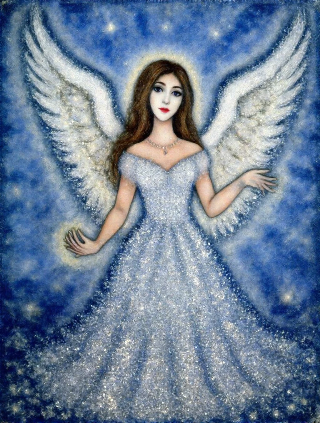 angel form, standing divinely, (black silhouette)+++++, (glowing light blue eye)++, (clouds background)+++, (strong light in background)++, (divineaura)++++, minimalistic