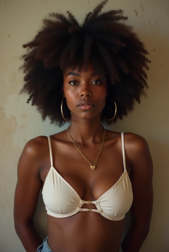 tiny black woman with big tits without breast fingering her behind a miror