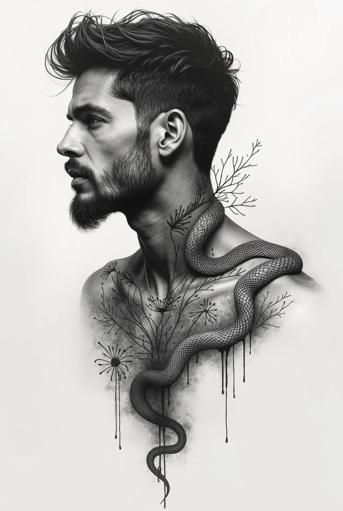 tattoo for men, with the meaning prudent as a serpent but without malice as a dove