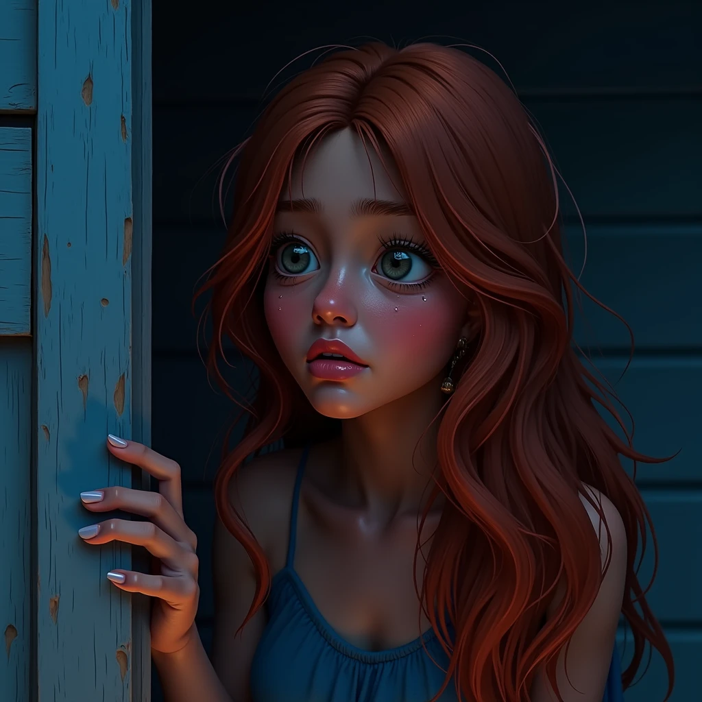 mejor calidad, obra maestra, (realista: 1.2), Negative Dramatic Portrait 1 girl, con enormes ojos realistas, Teaching erect breasts, desnuda, estilo pixar, por tim burton