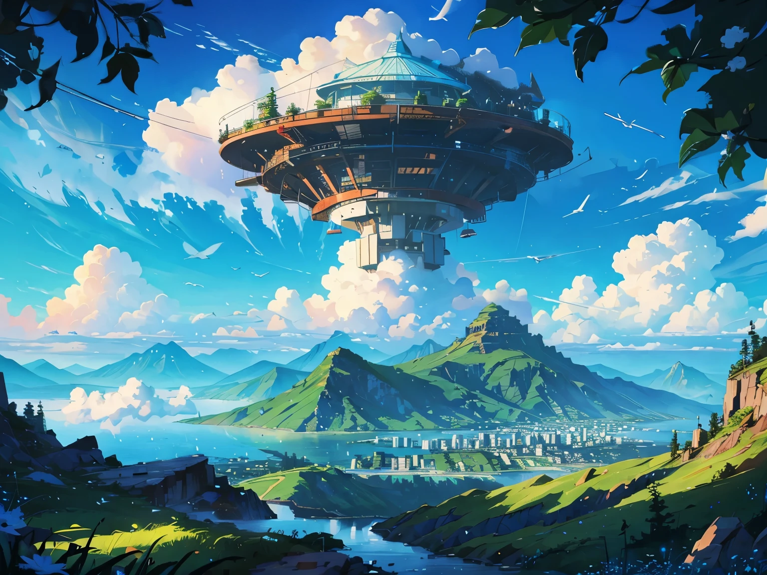 Cloudy, blue sky, wind, Light