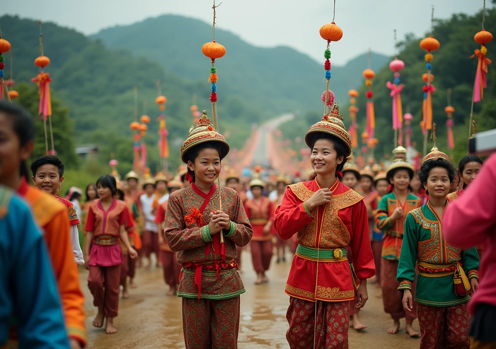 When June comes, Isan people start preparing to hold the Boon Bang Fai festival.
