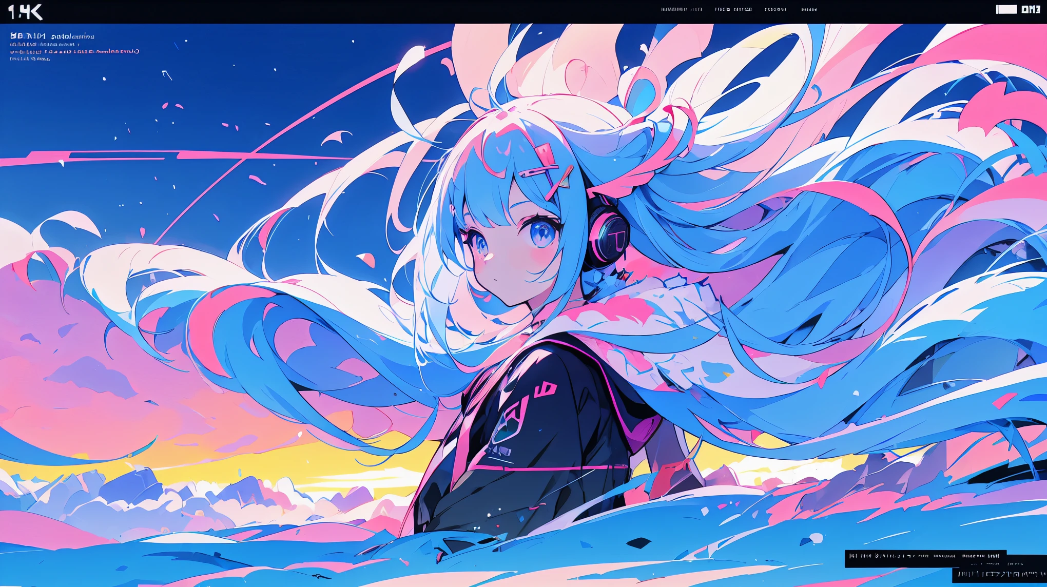  Woman Wearing Headphones,  anime style with super long bangs 4 k,  anime wallpaper 4k ,  anime wallpaper 4k , 4k anime wallpaper,  Anime Art Wallpaper 4k,  Anime Art Wallpaper 4k,  anime style with super long bangs. 8k,  anime atmosphere , Nightcore, Ultra HD Anime Wallpaper ,  Anime Art Wallpaper 8k ,  anime background ,summer,city,landscape、forest、Far away、music