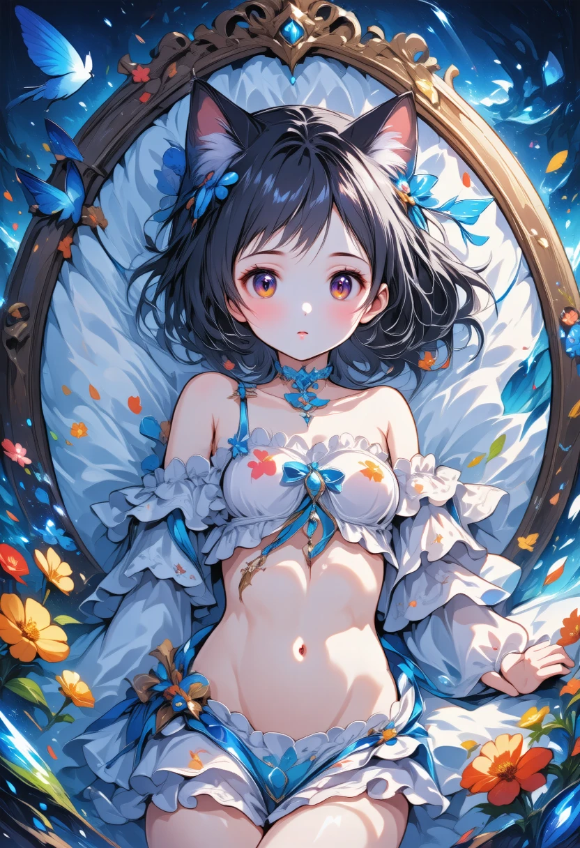 girl、solo、Stunningly beautiful、delicate and detailed、Soft Light、((cute))、Photorealistic、detail、Beautiful Skin、Delicate eyelashes、The cutest little face、Beautiful Skinの露出、Very delicate hair accessory、((Sparkling black hair))、Half Western and half Eastern、Compact head、Beautiful eyelasheodels for drawing、((Legally young))、((Legal breasts))、Estrus、Put your hands down、Embarrassed、No underwear needed、Naked lifting of the ban、(((Legal Nudity)))、((Legally young body type))、((Legally small breasts))、((Legally young))、((Legal breasts))、No underwear needed、Naked lifting of the ban、(((Legal Nudity)))、(((Legally young body type)))、Legally small breasts、Legally young、Legal breastsチラ、No underwear needed、Naked lifting of the ban、Legal Nudity、(((Legally young body type)))、(((Legally small breasts)))、(((Legally young)))、Legal breasts、No underwear needed、Naked lifting of the ban、Legal Nudity、Legally young body type、Legally small breasts、Legally young、Legal breasts、Colorful、Soft rays of light、Not too long、((Non-indicative prohibition))、torso、Upper Body、((Smile))、((upright))、((Legal ta))、((Maid))、((Devoted Sexual Service))、((Legal sexual services))、((Short Hair))