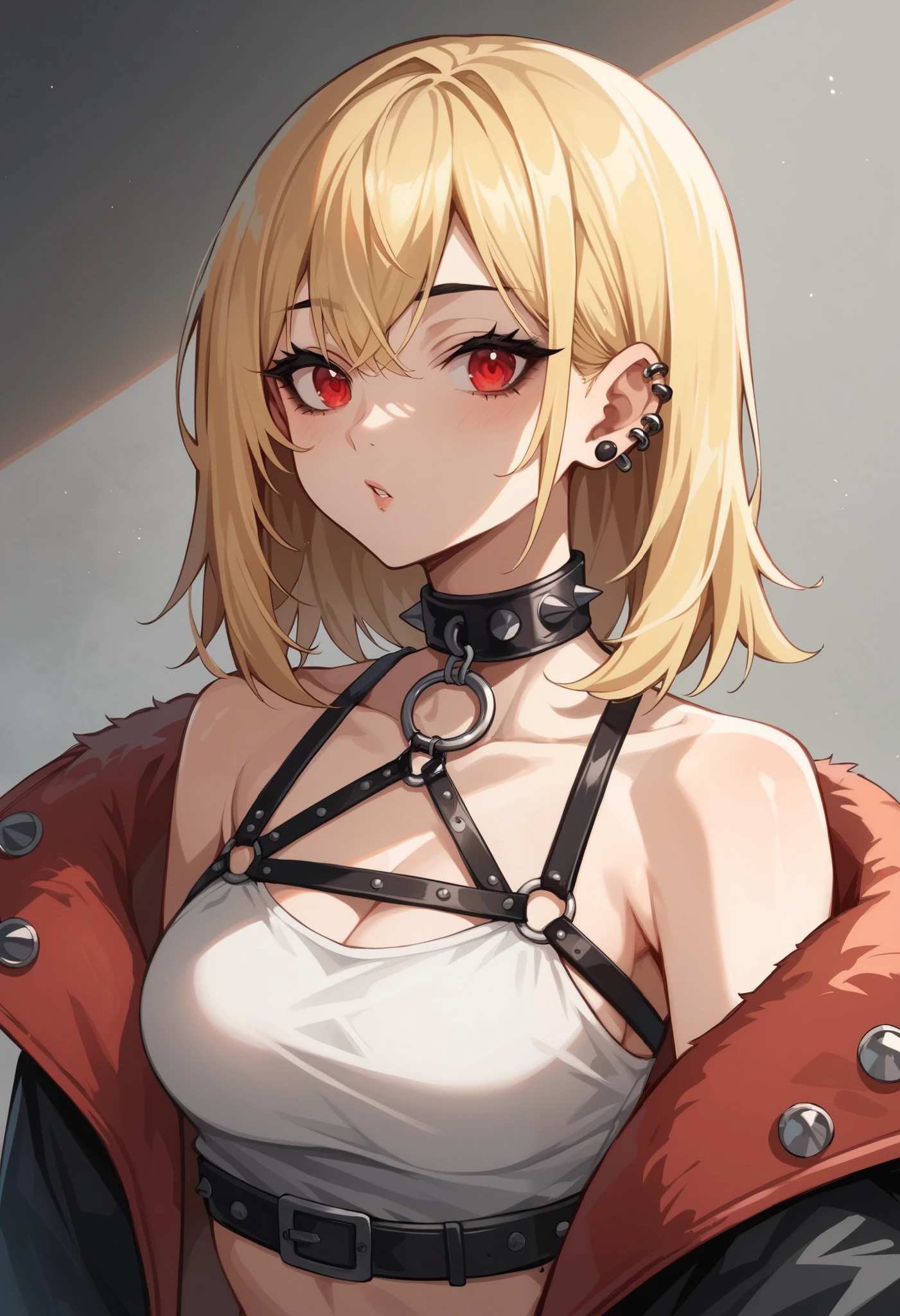 Detailed, ，The blonde，Short hair shader style, Masterpiece, Best quality, 1girll, Solo, Slim, school, indoor, , full bodyesbian, ((( A character in a post-apocalyptic world))), Personality engaged in housework, (((( Medium chest))), ((Beautiful simple anime eyes)), ( The most horrible face)), ( Wasteland is visible), ((Damaged clothes)), (( Cloak clothes),(( canyons, red rocks))) , Village ,(Sit aside), whole-length, ( Gloomy and realistic color correction))), ((A near-apocalyptic tank)), (((  Very indignant face))), Good anatomy, (((Little people in their careers)))