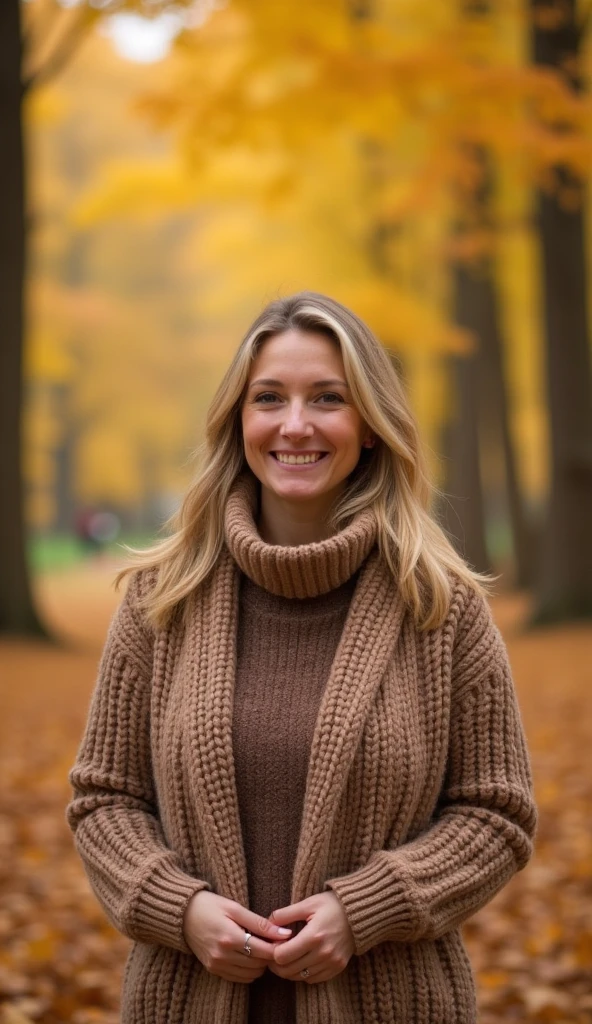 <s9p1br3>, upper body, nature, smile, dress, Turtleneck, Shirt,