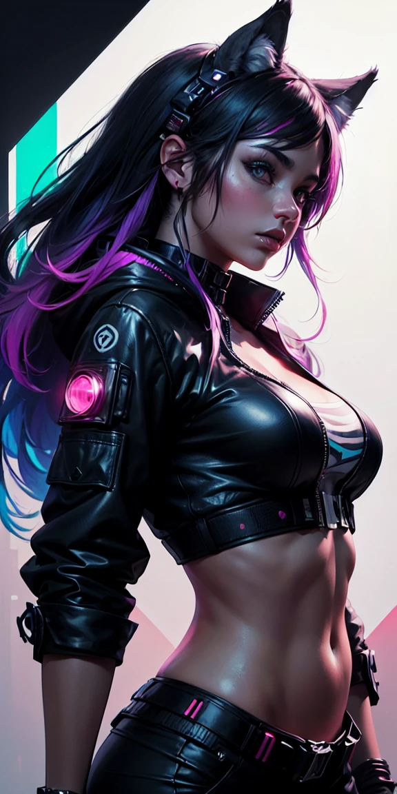 Change background, cyberpunk, beauty, real face