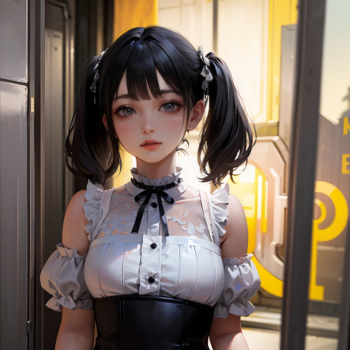 highest quality,masterpiece,8k,((((One girl)))),((Big Breasts:1.3)),orgasm,blush,Sweat,Twelve Zodiac Signs_Soon,Black Hair,short hair,((serafuku,White shirt,Black Skirt,mini skirt,Lift up your skirt,Under the skirt,White panties,Black knee socks:1.3))