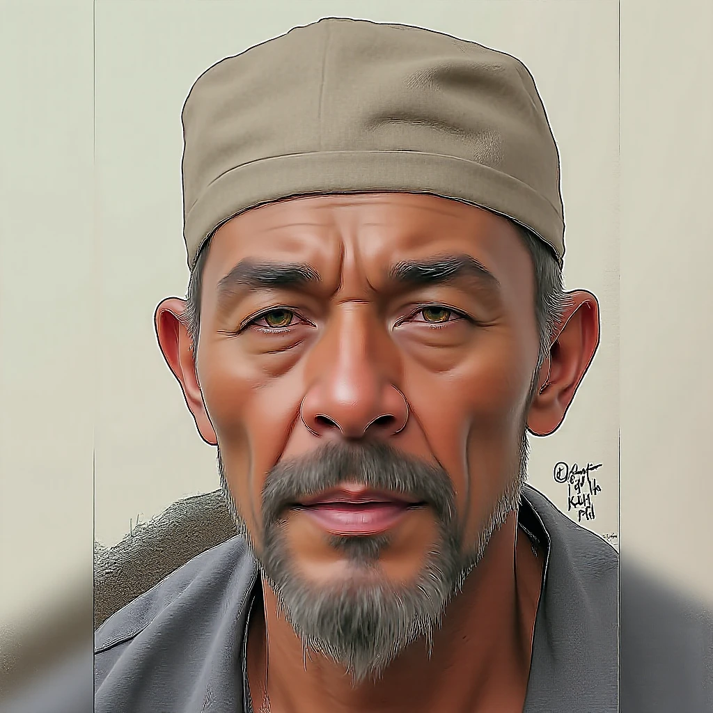 Realistic 65year old man realistic