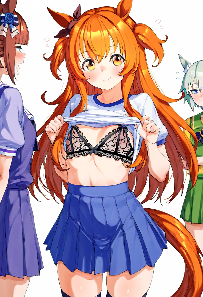 (masterpiece),(((perfect anatomy))),high quality,best quality,8k,super fine illustration,ultra detailed,extremely detailed eyes,extremely detailed body,extremely detailed finger, age of 10,  small breasts, from front, animal ears, white panties, (intricate panties:1.4),  green check skirt, wind, classroom, surprised, blushing cheek, nsfw, wet, 