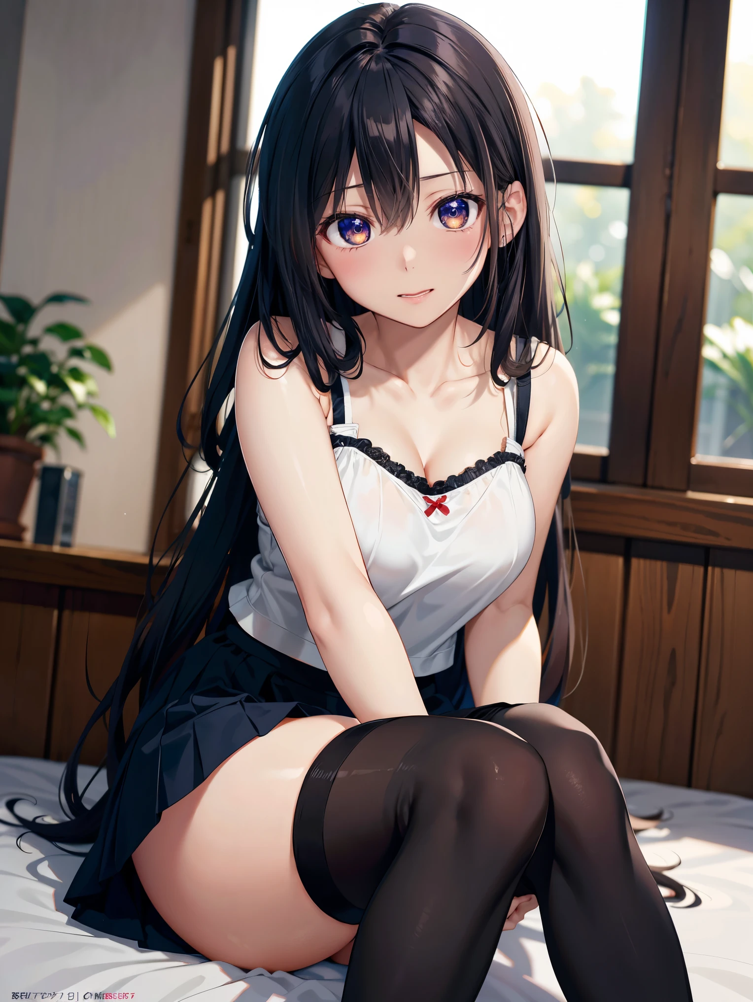Risa Matoba、blush,smile、Twin tails、Brat、Seems cheeky、Primary school students、The back is very small、ta、Small breasts、Showing armpits、exterior: 14 yulder Bare、The clavicle is visible、Sexy thighs、Beautiful feet、Usual hairstyle、Show me your armpits:1.2), highest quality, High resolution, unity 8k wallpaper, (shape:0.8), (Beautiful and beautiful eyes:1.6), Highly detailed face, Perfect lighting, Extremely detailed CG, (Perfect hands, Perfect Anatomy),