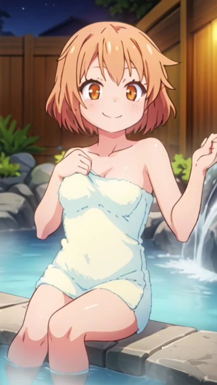 masterpiece, highest quality,Super detailed,girl,Happy,smile,rin hoshizora outdoor fence,open your mouth,micro bikini,NSFW,Gravure shooting in progress,nipple,The strings of the swimsuit are untied,The whole body is wet,random pose,small breasts,random angle,semi-nude,being photographed by a camera,Undressing